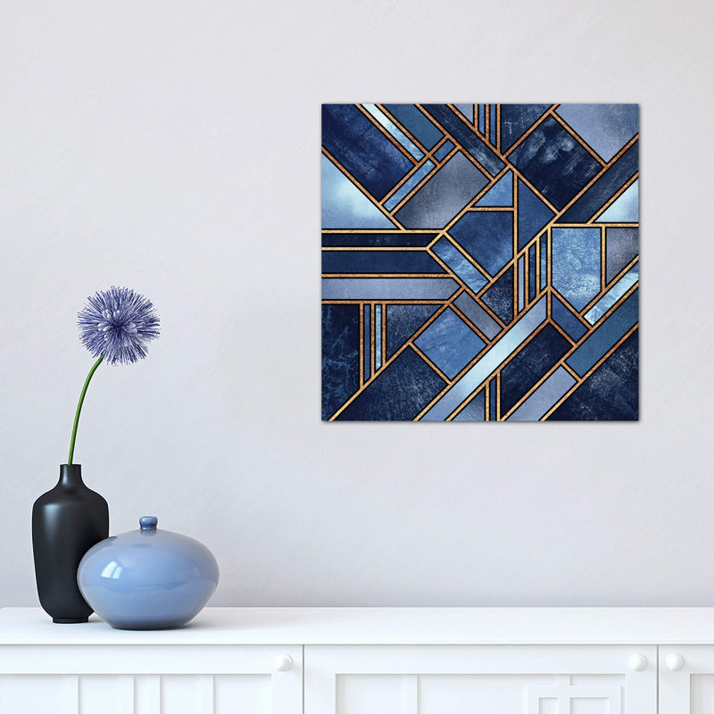 Blue City by Elisabeth Fredriksson - Wrapped Canvas Print