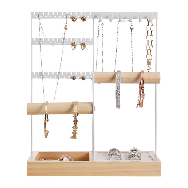 four-layer double-axis detachable jewelry display stand