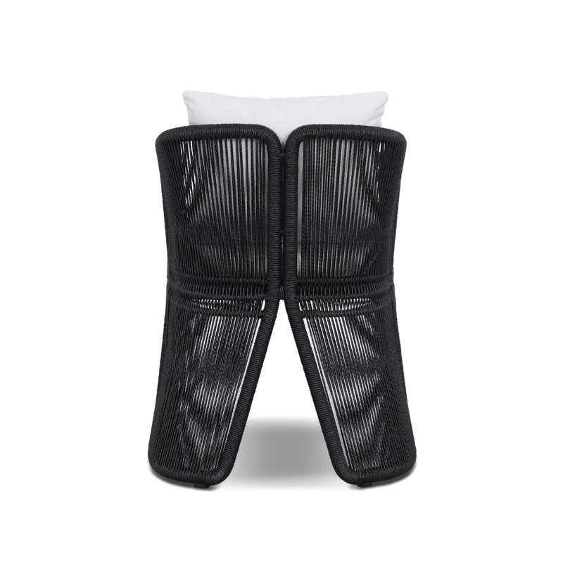 MONDIRA Outdoor Dining Armchair, Faux Black Hyacinth