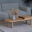 Table basse simple en bois massif Wabi-sabi