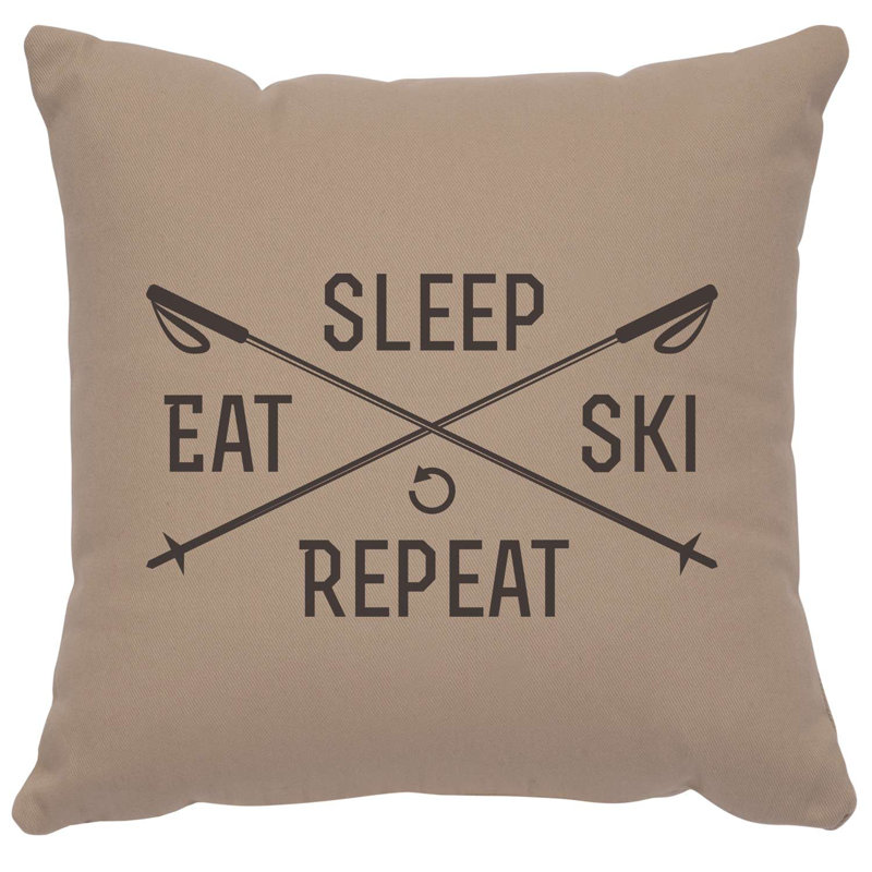 Coussin Wooded River Image - Dormir, manger, skier - Albâtre, Albâtre