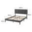 Beda Upholstered Bed Frame with Padded Tufted Headboard-1224601638-1224601639
