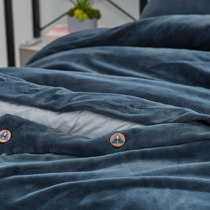 Near Suffocation Xtra - Coma Inducer® Twin XL Comforter Set - Pond, Dark Blue, Twin XL Duvet Cover/Insert + 1 Standard Sham