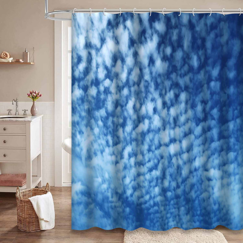 Rideau de douche horizontal à 12 crochets, L 72 po x l 78 po