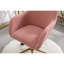 Chaise de bureau rotative à hauteur ajustable 360 ° avec pieds en métal dorés et roue universelle