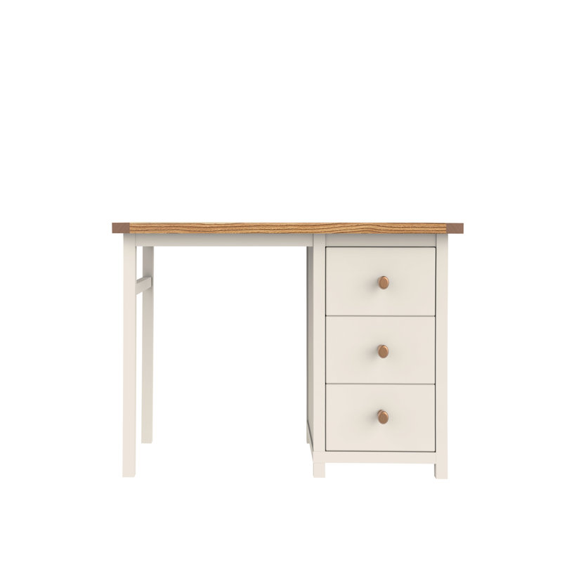 Bureau double caisson Bucoli, Brun / Blanc