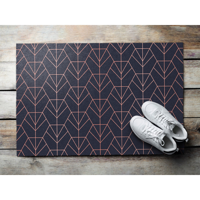 Non-Slip Geometric Outdoor Doormat