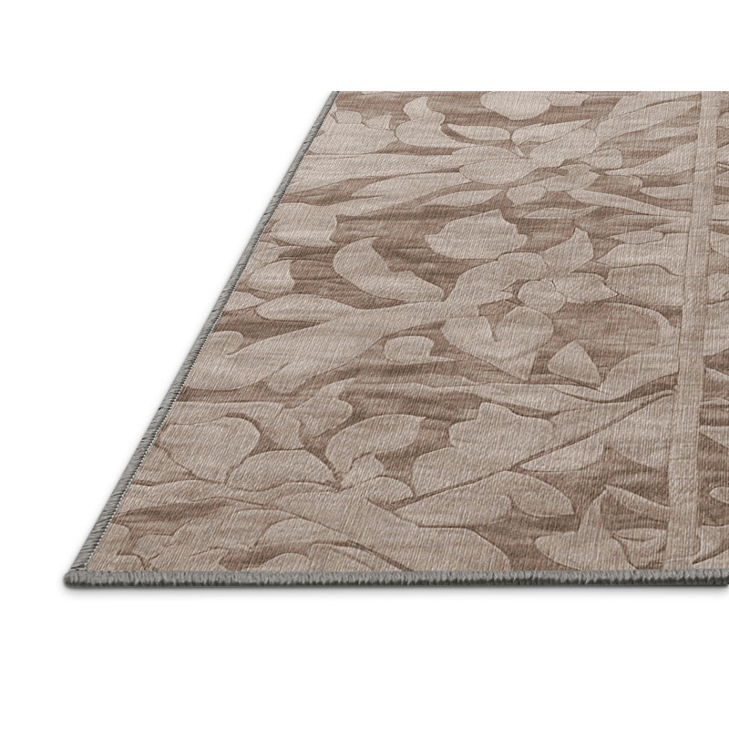 Machine Washable Gray Area Rug, Rectangle 2' x 3'