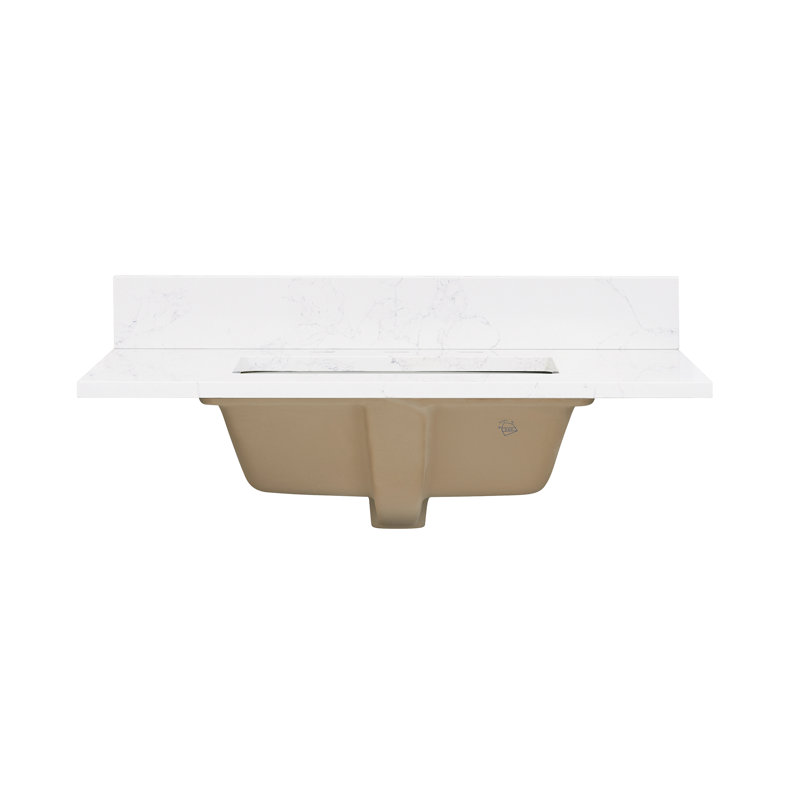 Ceres 31" White Engineered Stone Vanity Top with Undermount Sink