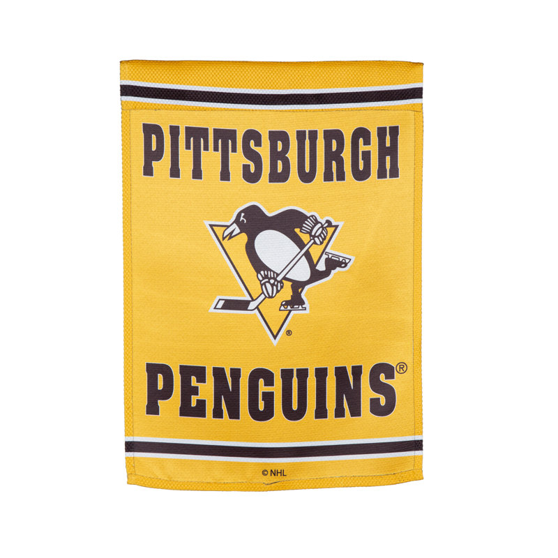 Pittsburgh Penguins Double-Sided Suede House Flag 28 x 44 Inches