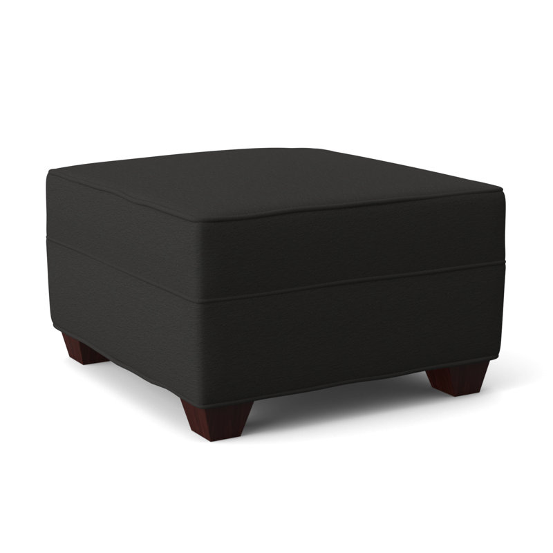 Repose-pieds rectangulaire large de 26 po Phillips, Empire acajou, Cardigan charbon