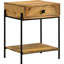 Table en bois de manguier avec tablette inférieure et 1 tiroir - Décoration d'entrée rustique 1 décor
