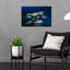 School Of Striped Fish Contemporary Fish Nature Ocean Wall Art Print-1174773656