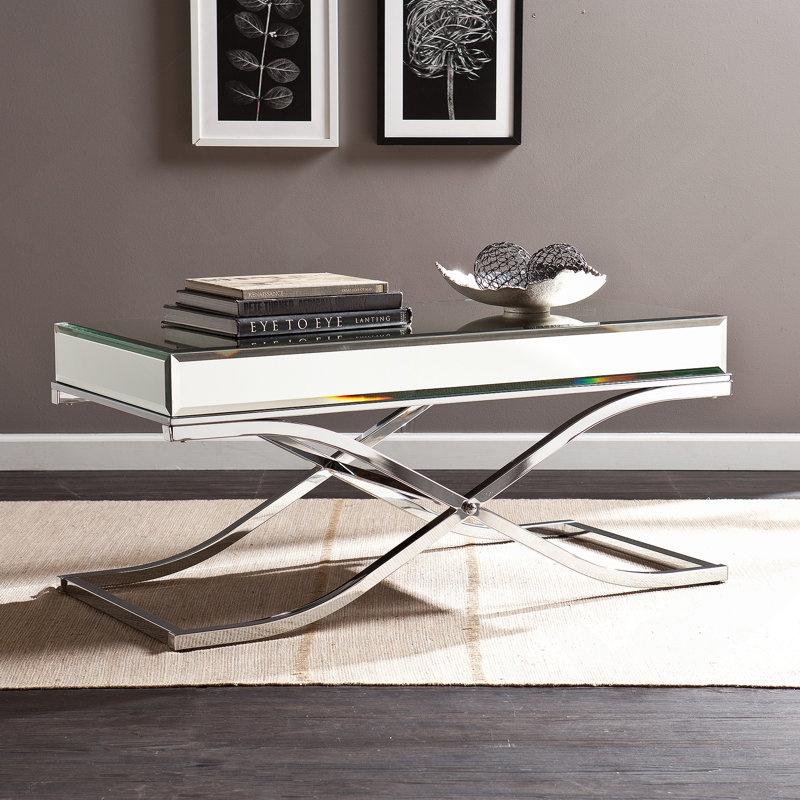 Mirrored Cocktail Table - Chrome