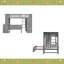 Lit mezzanine simple avec lit autonome, tablettes, bureau et garde-robe-17992804-17992806