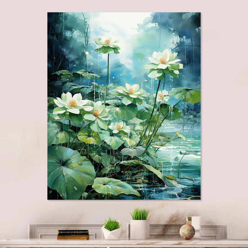 Floral Jungle Flower Majesty 1 - art mural en métal Jungle, H 40 po x l 30 po x P 1,5 po