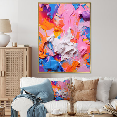 «Rose and White Explosions of Color I», reproduction d'art sur toile