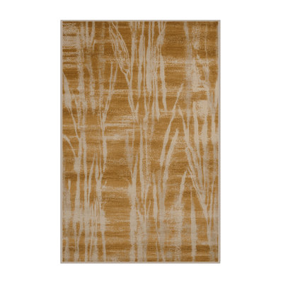 Machine Washable Abstract Brown Area Rug