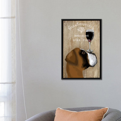« dog aou vine boxer », impression sur toile