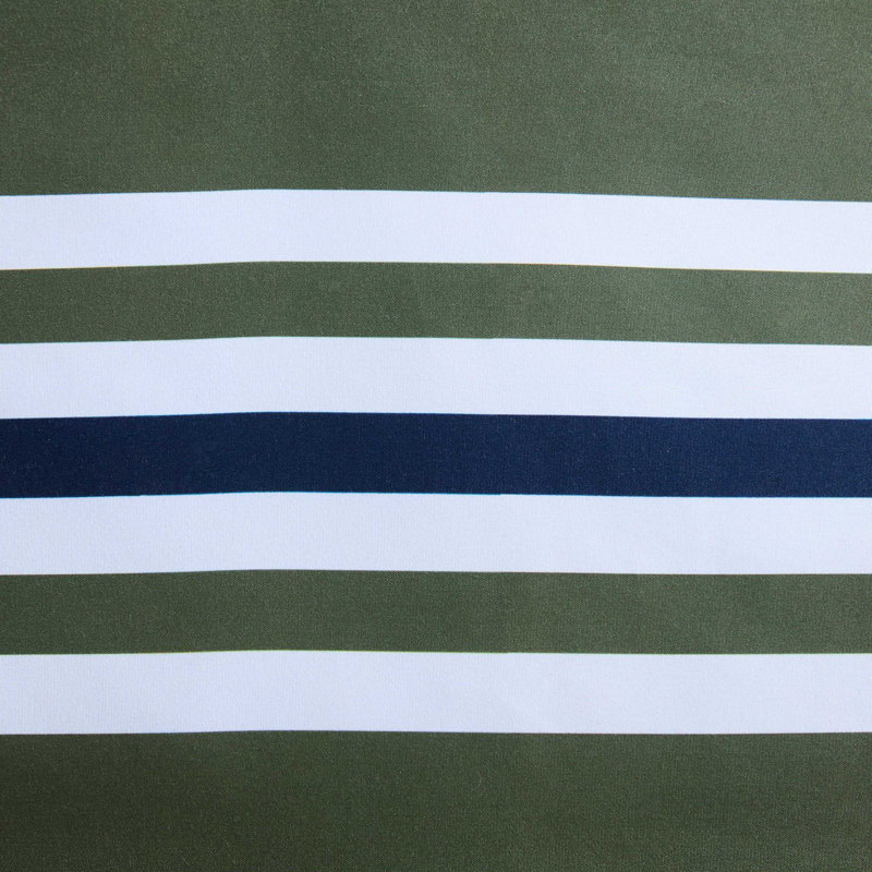 Nautica Uphaul Stripe Reversible Green Comforter Set, Green Stripe, Twin XL Comforter + 1 Standard Sham