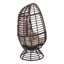 Fauteuil à œufs pivotant de style panier - Matériau eau - Coussins l 30,2 po x H 58,99 po P 27,82 po moderne avec couettes fonctionnelles