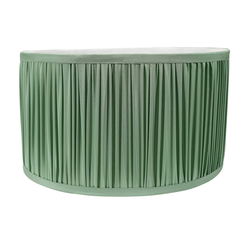 Drum Silk Lamp Shade ( Slip-On ), 15cm H x 25cm W x 25cm D, Green