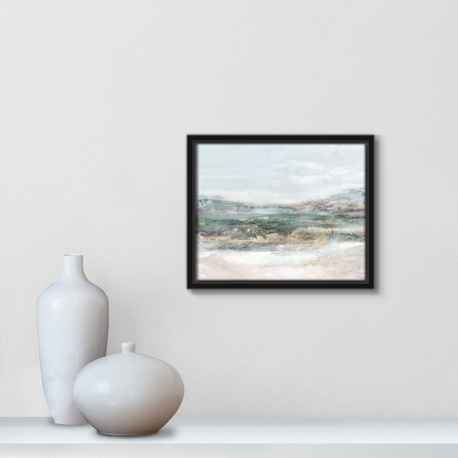 Dazzling by Matina Theodosiou - Painting Print on Canvas, No Mat, 9.5" H x 11.5" W x 2" D, Black Framed Canvas