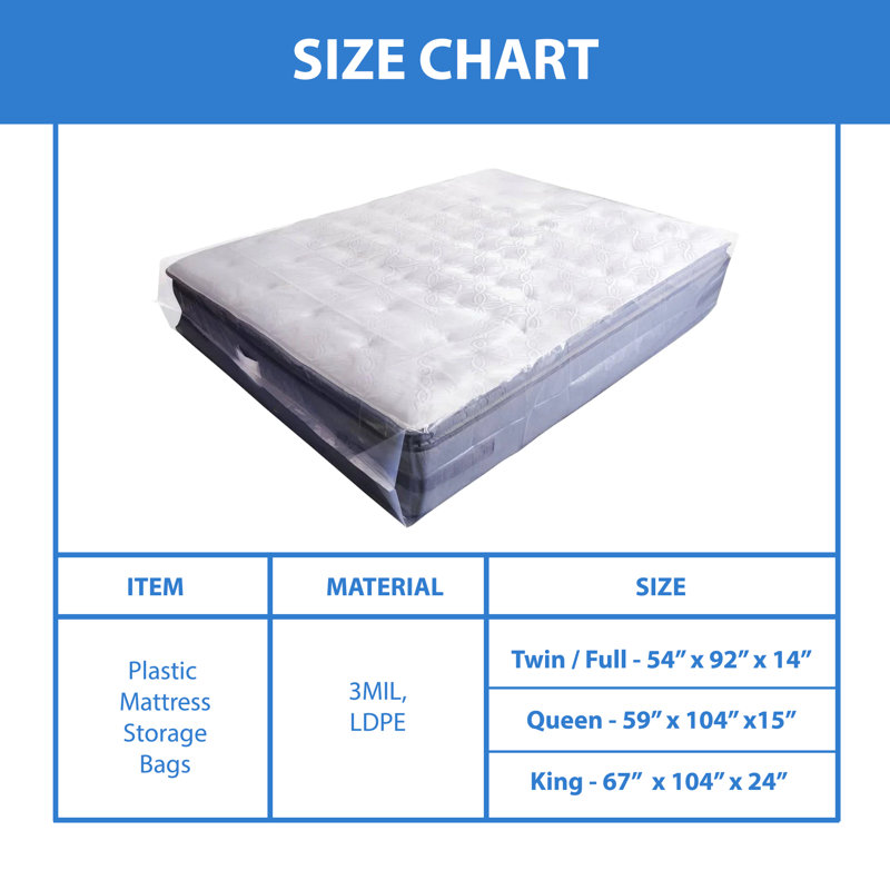 Housse pour matelas pour le déplacement et le rangement, housse de protection pour matelas robuste, sacs de rangement pour matelas imperméables, polyuréthane, résistant aux déchirures, simple / double
