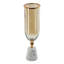 Vase décoratif Kylie avec base en marbre blanc, aluminium, verre doré 19 pouces-123275116