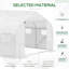 Aaliegha Walk-In Polytunnel Greenhouse Door & Windows 3.5 x 3 x 2m White