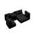Modular Sectional Sofa (Black)