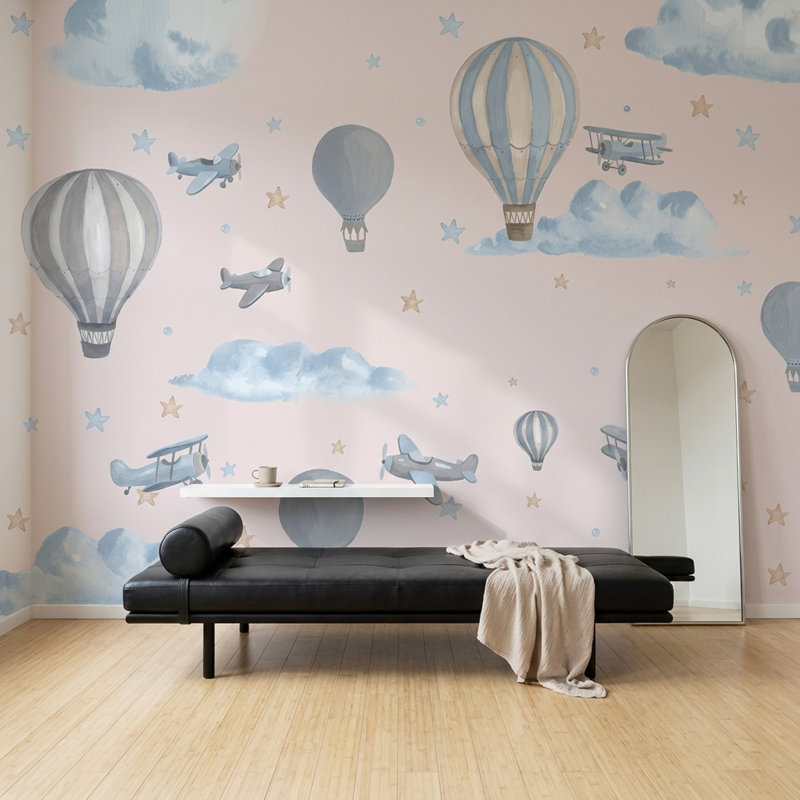 Papier peint air chambre à air, L 114 po x l 172 po