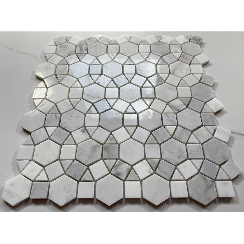 11" x 12" Marble Honeycomb Mosaic Wall & Floor Tile