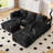140" U-Shaped Sectional Sofa with Convertible Left/Right Ottoman, Boneless Sofa with Oversized Chaise & Layered Cushion, Upholstered Couches for Living Room Bedroom, No Assembly-616885288