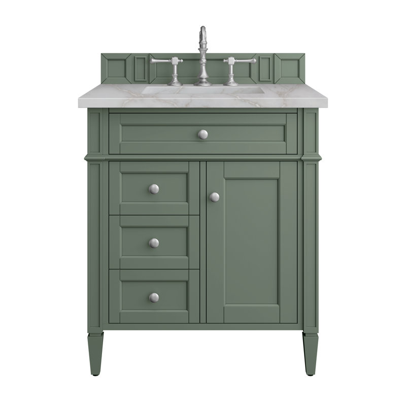 Brittany 30'' W Single Vanity, Smokey Celadon, Lime Delight, 8" Widespread