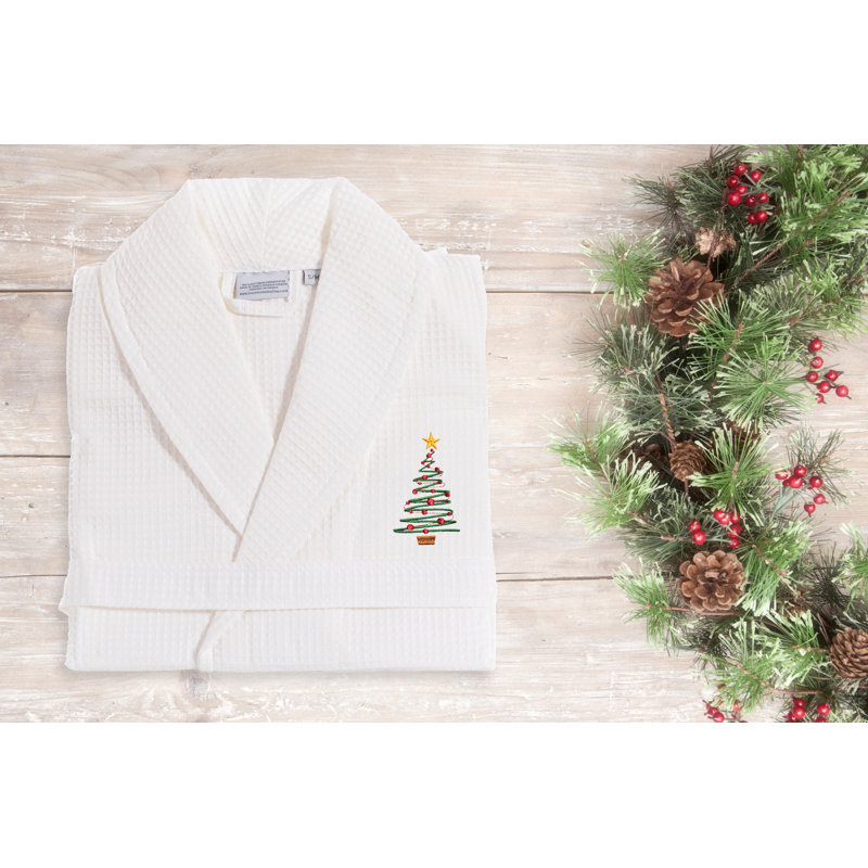 Peignoir de coton brodé 100% coton turque, H 47 po x L 20 po