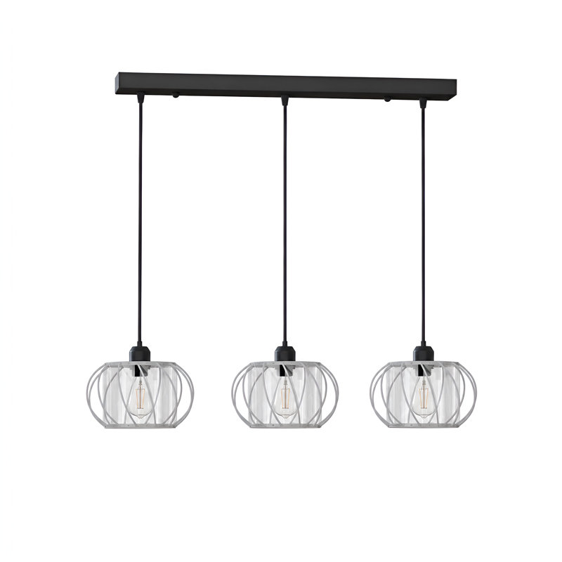 3 - Light Kitchen Island Pendant, White