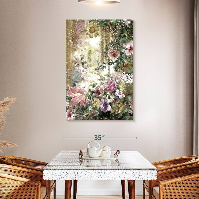 Harnek Abstract Spring Flowers, 48" H x 32" W