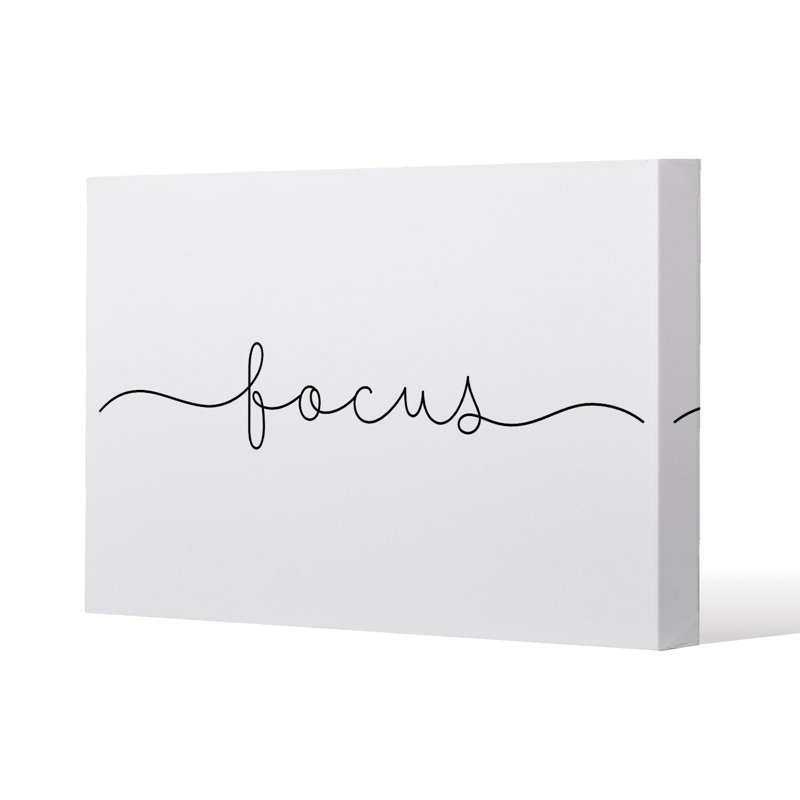 Text Focus Slim Style Canvas Print, 15mm Slim Real wood., 20 cm H x 30 cm W