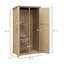 Armoire de rangement extérieure avec toit en asphalte imperméable, bois naturel