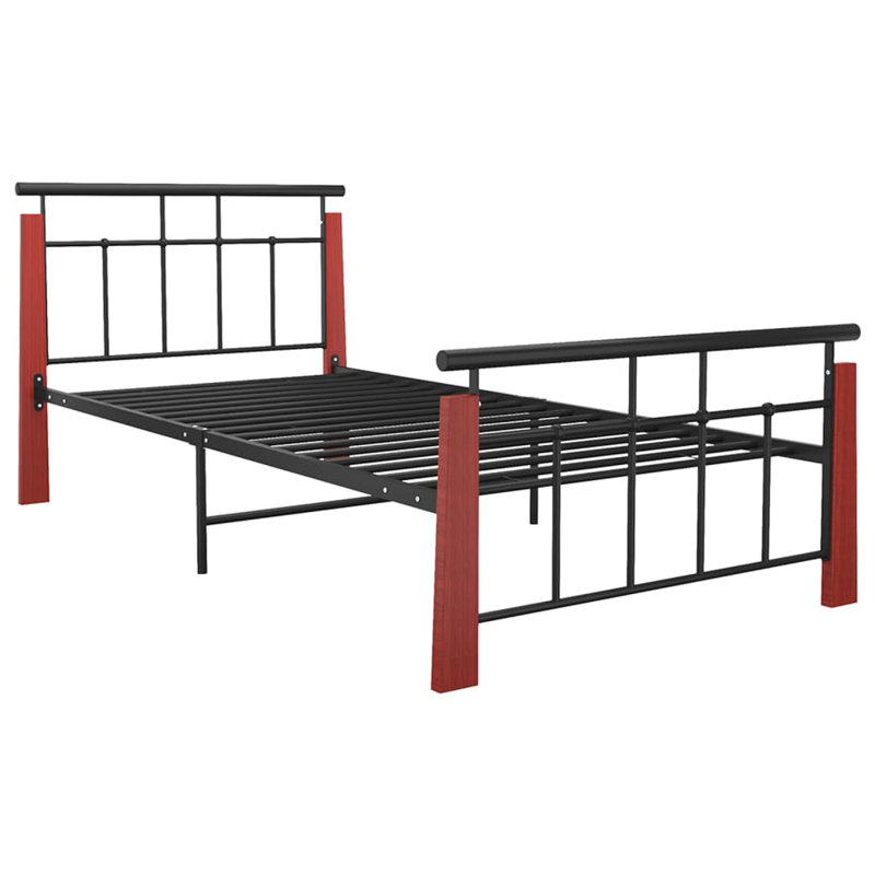 Jarman Metal Bed, 90 x 200cm, Red