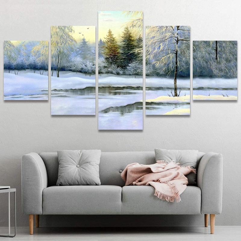 " Beautiful Winter Landscape " 5 - Pieces