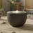 Oval Bowl Polystone LED Outdoor Bubble Fountain - Gray-1345597752-1345597753
