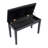 Piano Bench With Padded Cushion And Music Book Storage Compartment