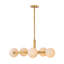 Lustre 5 lumières avec globes en verre opale Opaline-1661395153