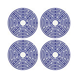 Constellations Maze Vegan Leather Round Coasters
