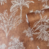 Zen Floral Paper Metallic Wallpaper Roll