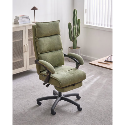 Beliani EATON Chenille Executive Chair with Headrest