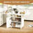 47" Wood Folding Dining Table With Storage Rack And Cabinet(Only Including Coffee Table,Without Chairs)