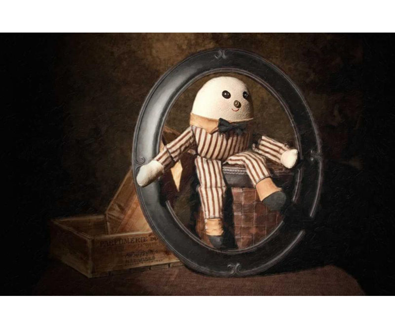 Alcott Hill® McNemar, C. Thomas, reproduction d'art sur toile tendue: Humpty Dumpty, H 28 po x l 40 po